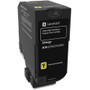 Lexmark Unison Original High Yield Laser Toner Cartridge - Yellow - 1 Each - (LEX74C1HY0) Product Image 