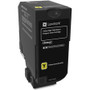 Lexmark Unison Original High Yield Laser Toner Cartridge - Yellow - 1 Each - (LEX84C1HY0) Product Image 