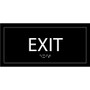 Lorell Exit Sign - 4" Width x 8" Height - Rectangular Shape - Surface-mountable - Easy Readability, Injection-molded - Plastic Product Image 