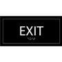 Lorell Exit Sign - 4" Width x 8" Height - Rectangular Shape - Surface-mountable - Easy Readability, Injection-molded - Plastic Product Image 