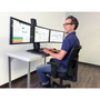 Lorell Deluxe Light-Touch 3-Monitor Desk Riser - Up to 32" Screen Support - 35" Height x 26" Width x 27.30" Depth - Desk Product Image 