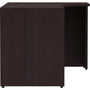Lorell Essentials Series Right Corner Credenza - 29.5" Height x 36" Width x 24" Depth x 72" Length Credenza, x 1" Thickness Top - Finish: Espresso Laminate Product Image 