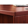 Lorell Chateau Series Credenza - 30" Height x 70.9" Width x 23.6" Depth Credenza, x 1.5" Thickness Top - Reeded Edge - Material: P2 Particleboard - Finish: Mahogany, Laminate - Durable, Grommet, Cord Management, Modesty Panel Product Image 