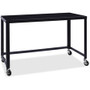 Lorell SOHO Personal Mobile Desk - Rectangle Top - 48" Table Top Width x 23" Table Top Depth - 29.50" Height - Assembly Required - Black Product Image 