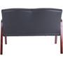 Lorell Upholstered Loveseat - Wood Frame Material - Black Mahogany - Bonded Leather - Armrest Product Image 