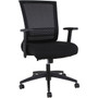 Lorell Mid-back Mesh Chair - Black Seat Color - Black Back Color - Mesh Back Material - Mid Back - 5-star Base Product Image 