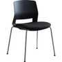 Lorell Arctic Series Stack Chairs - Black Seat Color - Foam, Fabric Seat Material - Black Back Color - Four-legged Base Product Image 