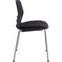 Lorell Arctic Series Stack Chairs - Black Seat Color - Foam, Fabric Seat Material - Black Back Color - Four-legged Base Product Image 