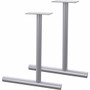 Lorell Training Table C-Leg Table Base with Glides - Metallic Silver C-leg Base Product Image 