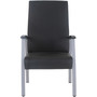 Lorell High-Back Healthcare Guest Chair - Vinyl Seat Material - Vinyl Back Material - Powder Coated Silver Frame Color - Steel Frame Material - High Back Product Image 