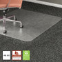 Lorell Plush-pile Chairmat - Carpeted Floor - 60" Length x 46" Width x 0.173" Thickness - Rectangular - Vinyl - Clear Product Image 