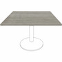 Lorell Hospitality/Conference Tabletop - 42" Width x 1" Thickness x 42" Length - Band Edge - Weathered Charcoal Table Top - For Reception Area, Conference Table, Breakroom, Lobby, Meeting, Office Product Image 