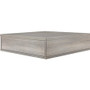 Lorell Contemporary Reception Collection Sectional Tabletop - 6.6" Height x 25.3" Width x 25.5" Depth - Finish: Weathered Charcoal, Laminate Product Image 