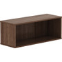 Lorell Panel System Open Storage Cabinet - 12.1" Height x 32.5" Width x 11.8" Depth - Walnut - Laminate Product Image 