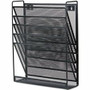 Lorell 5-Pocket Wall File - 5 Pocket(s) - Black - Steel Mesh Product Image 