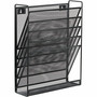 Lorell 5-Pocket Wall File - 5 Pocket(s) - Black - Steel Mesh Product Image 