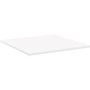 Lorell Hospitality Collection Tabletop - High Pressure Laminate (HPL) Square, White Top - 36" Table Top Width x 36" Table Top Depth x 1" Table Top Thickness - Assembly Required - Thermofused Laminate (TFL), Particleboard Top Material Product Image 