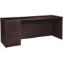 Lorell Prominence 2.0 Left-Pedestal Credenza - 29" Height x 72" Width x 24" Depth, x 1" Thickness Top - 2 x File Drawer(s) - Single Pedestal on Left Side - Band Edge - Material: Particleboard - (LLRPC2472LES) Product Image 