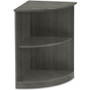 Mayline Medina - Open 1/4-Round Bookcase - x 1" Thickness Shelf, 29.5" Height x 20" Width x 20" Depth Bookshelf - 2 Shelve(s) - 1 Adjustable Shelf(ves) - Finish: Gray Steel Laminate Product Image 