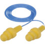 E-A-R UltraFit Corded Earplugs - Noise, Blast Protection - Polymer - Yellow - Comfortable, Washable, Dielectric, Disposable Product Image 