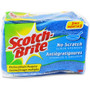 Scotch-Brite No Scratch Scrub Sponges - 2.8" Height x 4.5" Width x 4.5" Length x 590 mil Thickness - 3/Pack - 8 / Carton Product Image 