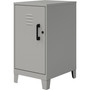 NuSparc Personal Locker - 2 Shelve(s) - for Office, Home, Sport Equipments, Toy, Game, Classroom, Playroom, Basement, Garage - Overall Size 27.5" Height x 14.2" Width x 18" Depth - Silver - Steel Product Image 