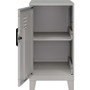 NuSparc Personal Locker - 2 Shelve(s) - for Office, Home, Sport Equipments, Toy, Game, Classroom, Playroom, Basement, Garage - Overall Size 27.5" Height x 14.2" Width x 18" Depth - Silver - Steel Product Image 