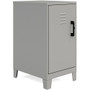NuSparc Personal Locker - 2 Shelve(s) - for Office, Home, Sport Equipments, Toy, Game, Classroom, Playroom, Basement, Garage - Overall Size 27.5" Height x 14.2" Width x 18" Depth - Silver - Steel Product Image 