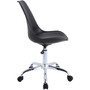 NuSparc Padded Seat Poly Task Chair - Poly Seat Material - High Back - 5-star Base - Black - Polyvinyl Chloride (PVC), Plastic, Polyurethane Product Image 