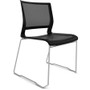 9 to 5 Seating Kip Stack Chair - Black Seat Color - Chrome Frame Color - Sled Base - (NTF1080GTCFP01) Product Image 