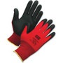 NORTH NorthFlex Red XL Work Gloves - Polyvinyl Chloride (PVC) Coating - 10 Size Number - X-Large Size - Red, Black - Soft, Flexible, Lightweight, Comfortable, Firm Wet Grip, Knit Wrist Product Image 