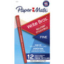 Paper Mate Write Bros Ballpoint Pen - 8 mm Pen Point - Red Ink Product Image 