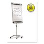 Quartet Euro Premium Mobile Magnetic Easel - 27" (2.2 ft) Width x 41" (3.4 ft) Height - White Porcelain Surface - Silver Aluminum Frame - Magnetic Product Image 