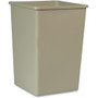 Rubbermaid Commercial Untouchable Square Container - 35 gal Capacity - Square - Durable, Crack Resistant, Rugged, Compact - Plastic - Beige - (RCP395800BG) Product Image 