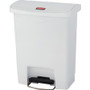 Rubbermaid Commercial Slim Jim 8-gal Step-On Container - Step-on Opening - Hinged Lid - 8 gal Capacity - Manual - Durable, Foot Pedal, Easy to Clean - (RCP1883555) Product Image 