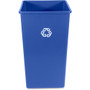 Rubbermaid Commercial 50-Gallon Square Recycling Container - 50 gal Capacity - Square - Weather Resistant, Easy to Clean, Compact - 34.3" Height x 19.5" Width x 19.5" Depth - Resin - (RCP395973BECT) Product Image 