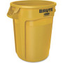 Rubbermaid Commercial Brute 32-Gallon Vented Containers - 32 gal Capacity - Round - Reinforced, Heavy Duty, Handle, Tear Resistant, Reinforced - 27.3" Height x 21.9" Diameter - Plastic Product Image 