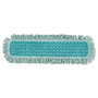 Rubbermaid Commercial HYGEN 24" Fringed Dust Mop Pad - 24" Width MicroFiber Head - Hook & Loop Backing, Durable - Green - (RCPQ42600GR00) Product Image 