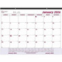 Brownline Vinyl Strip Monthly Desk Pad - Julian Dates - Monthly - 12 Month - January 2026 to December 2026 - 1 Month Single Page Layout Product Image 