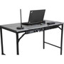 Safco Simple Study Desk - Neowalnut Rectangle, Laminated Top - Black Powder Coat Four Leg Base - 4 Legs x 45.50" Table Top Width x 23.50" Table Top Depth x 0.75" Table Top Thickness - 29.50" Height - Assembly Required Product Image 