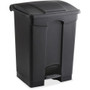 Safco Plastic Step-on Waste Receptacle - 17 gal Capacity - Rectangular - 26.3" Height x 19.8" Width x 16.3" Depth - Plastic - Black Product Image 
