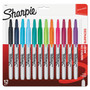 Sharpie Retractable Fine Point Permanent Marker - Fine Marker Point - Retractable - Aqua, Berry, Black, Blue, Green, Lime, Navy, Orange, Plum, Purple, Red, ... Ink Product Image 