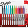 Sharpie Retractable Fine Point Permanent Marker - Fine Marker Point - Retractable - Aqua, Berry, Black, Blue, Green, Lime, Navy, Orange, Plum, Purple, Red, ... Ink Product Image 