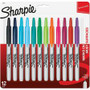 Sharpie Retractable Fine Point Permanent Marker - Fine Marker Point - Retractable - Aqua, Berry, Black, Blue, Green, Lime, Navy, Orange, Plum, Purple, Red, ... Ink Product Image 