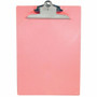 Saunders Recycled 1" Capacity Plastic Clipboard - 1" Clip Capacity - 8 19/64" x 11 45/64" Sheet Size - Plastic - Pink Product Image 
