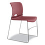 HON Olson Stacker High Density Chair, Supports 300 lb, 17.75" Seat Height, Mulberry Seat, Mulberry Back, Chrome Base, 4/Carton View Product Image