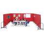 Screenflex Portable Room Dividers - 72" Height x 24.1 ft Length - Black Metal Frame - Polyester - Stone Product Image 