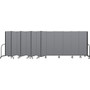 Screenflex Portable Room Dividers - 72" Height x 24.1 ft Length - Black Metal Frame - Polyester - Stone Product Image 