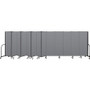 Screenflex Portable Room Dividers - 72" Height x 24.1 ft Length - Black Metal Frame - Polyester - Stone Product Image 