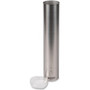 San Jamar Stainless Steel Water Cup Dispenser - 16" Tube - Pull Dispensing - Stainless Steel - Stainless Steel Product Image 